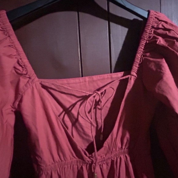 L*Space Bahia Open Back Peasant Maxi Dress Brick Red Size S - NWT - Picture 8 of 16